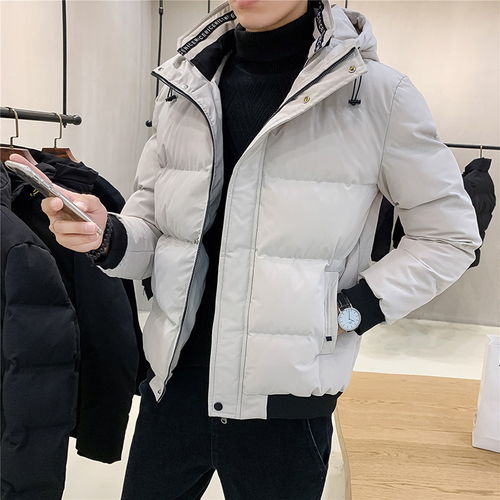 汤河之家 工装棉衣男面包服韩版潮流立领连帽棉服棉袄帅气冬季外套c